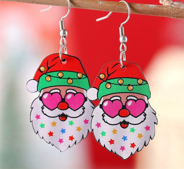 Wholesale Christmas Cartoon 2D Acrylic Drop Earrings - Trendy Party Jewelry Accessory MOQ≥2