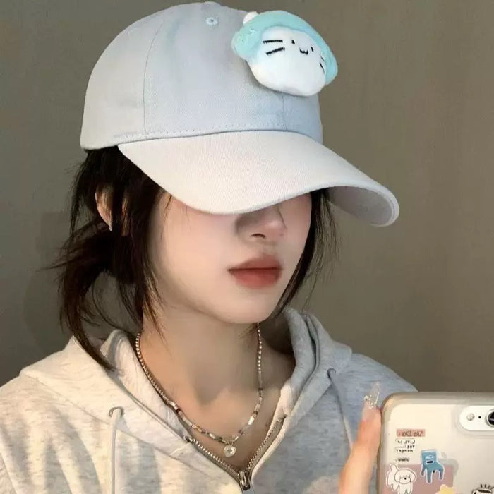Wholesale Cute headphones music cat duckbill hat new versatile casual baseball hat