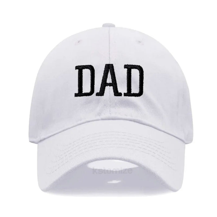 Wholesale Cotton Dad Mom Printed Baseball Cap Adjustable Curved Brim Retro Washed Everyday