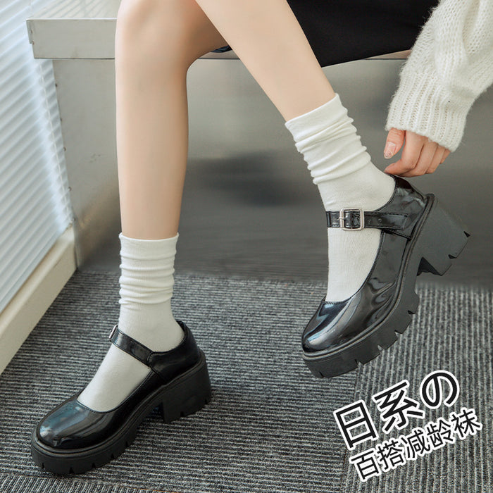 Wholesale Maternity Socks for Women Boneless Loose Mouth Socks for Children Casual Solid Color Mid Tube Socks Trendy Pile Socks JDC-SK-JiaMu007