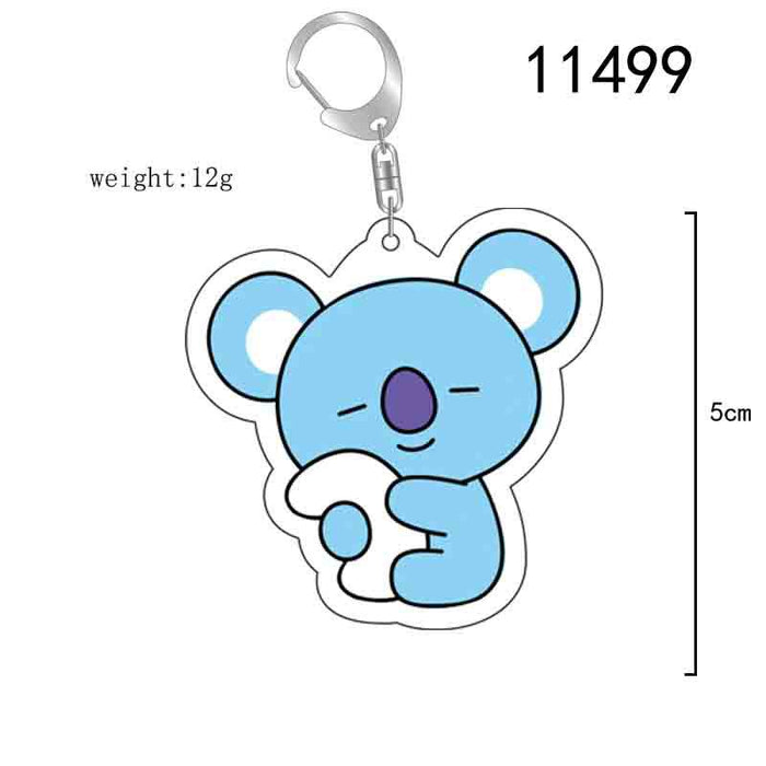 Wholesale Transparent Acrylic Cartoon Kpop Keychain JDC-KC-XinF003