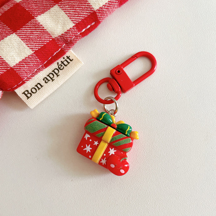 Wholesale Trendy Cartoon Christmas Resin Keychain Pendant  Design Bag Charm Gift Accessory For Resale