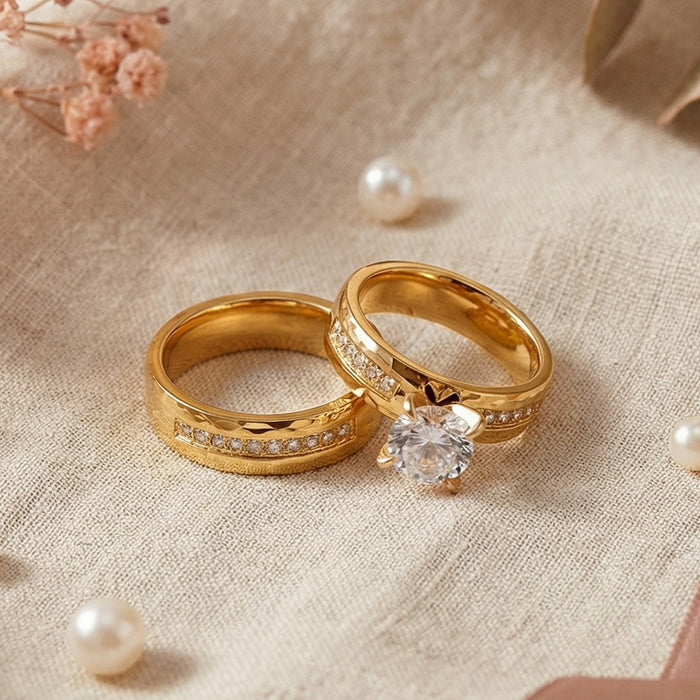 Wholesale Titanium Steel Couple Rings with Hammered Texture Fashion Jewelry Accessory