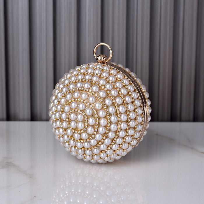 Wholesale Round Pearl Evening Bag Spherical Handbag JDC-HB-YX009