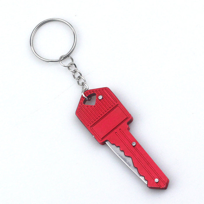 Wholesale Electroplated Metal EDC Keychain Knife Purple Outdoor Utility Everyday Carry Boutique Resale