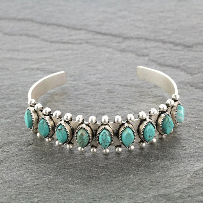 Wholesale Turquoise Open Bracelet Vintage Pattern Bracelet Bracelet Bracelet
