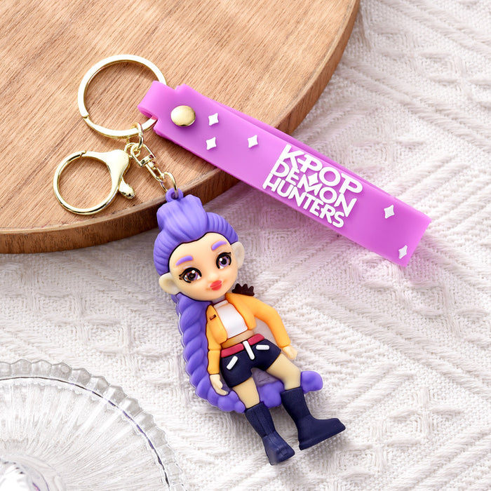 Wholesale Cute Cartoon Soft Rubber KPOP Keychain