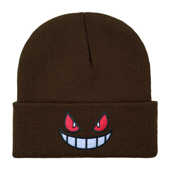 Wholesale Cartoon Acrylic Embroidery Autumn and Winter Wool Knitted Hat JDC-FH-Shengn001