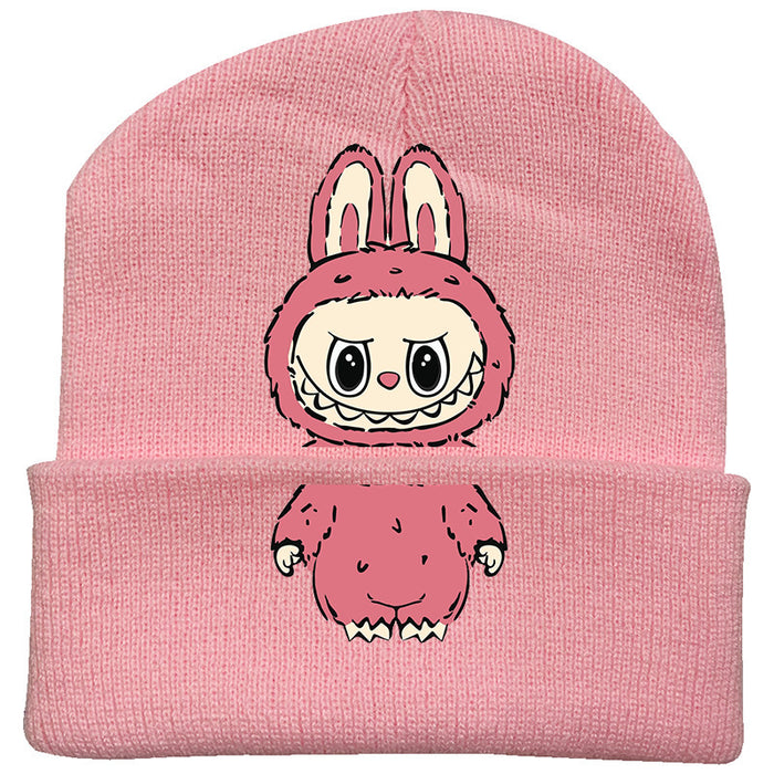 Wholesale   knitted hat autumn and winter new wool hat adult outdoor warm hat cross-border cartoon cold hat