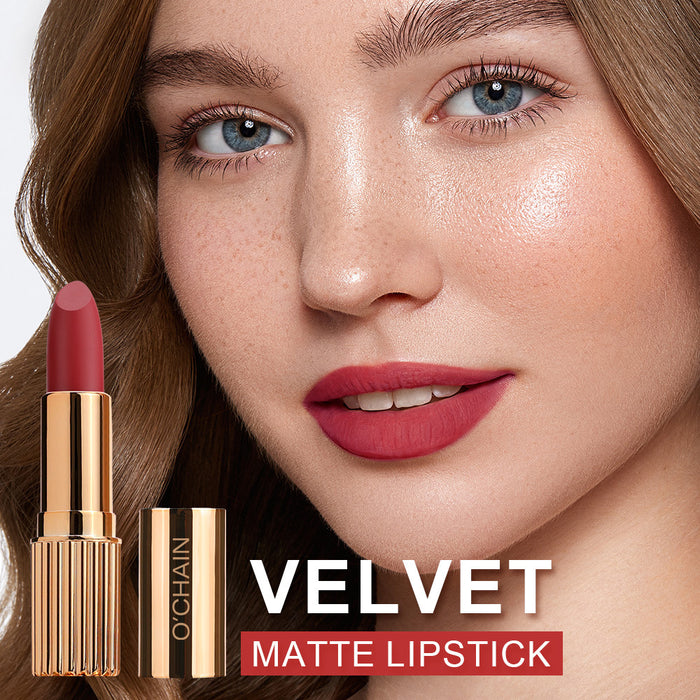 Wholesale Velvet matte mouth, red matte finish, non fading, waterproof, long-lasting, non stick cup lipstick