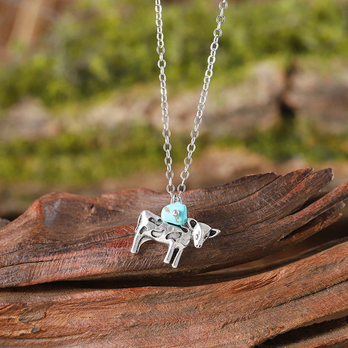 Wholesale Retro Hollow Lotus Leaf  Necklace