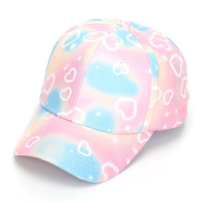 Wholesale Children' s colorful tie-dye baseball cap outdoor sun hat