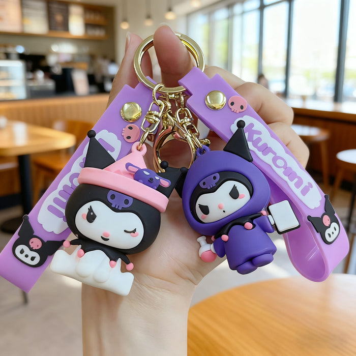 Wholesale Silicone cute cartoon keychains for couples
