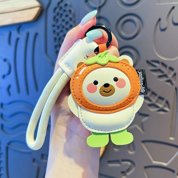 Wholesale Creative Leather Keychain Cute Cartoon Exquisite Luxury Bag Pendant Gift