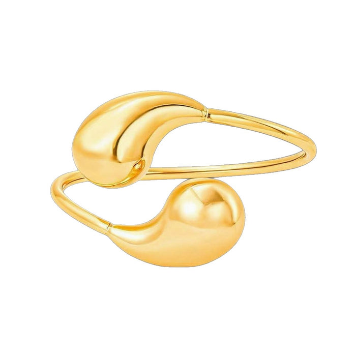 Wholesale Titanium steel teardrop-shaped double-ended minimalist bracelet