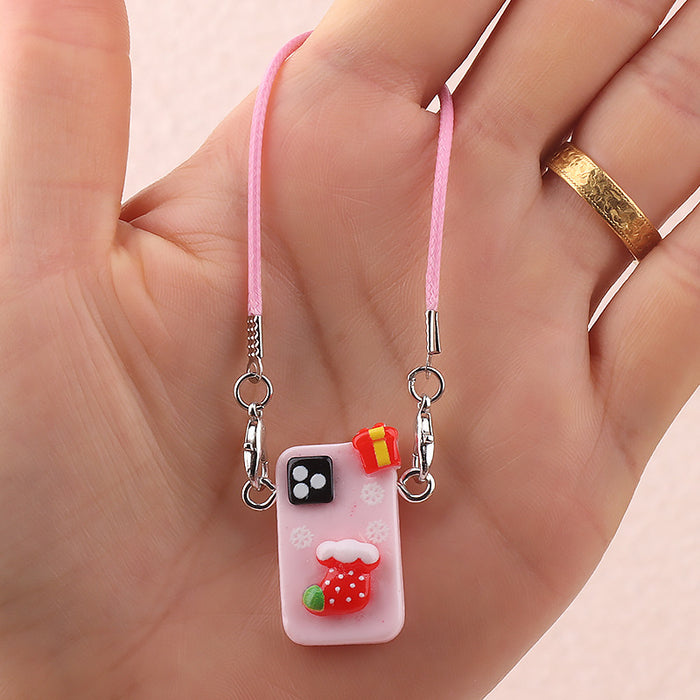 Wholesale Christmas lanyard doll keychain