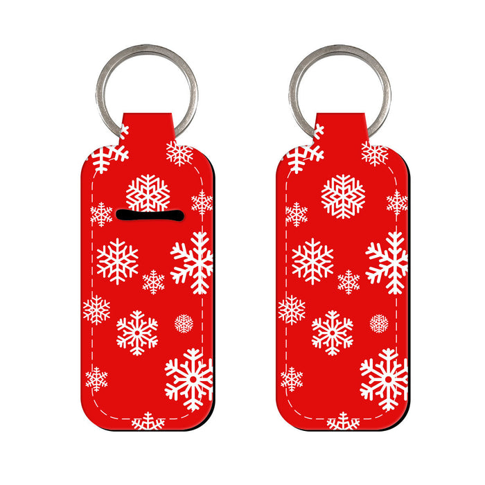 Wholesale Snowflake Pattern Lipstick Case Keychain