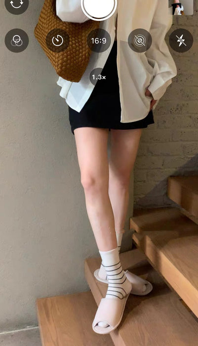 Wholesale Sports striped socks, mid tube socks, college style stripes, versatile