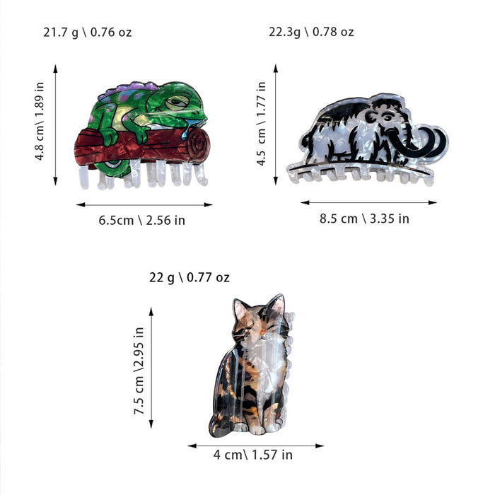 Wholesale Cartoon Cat PVC Medium Hair Gripper - Trendy Fashion Accessory