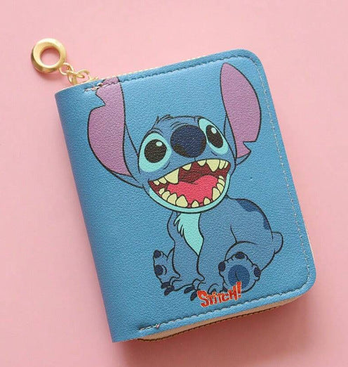 Wholesale New Fashion Wallet Short Zipper Printing Student Cartoon Mini Wallet Coin Purse Card Holder JDC-WT-QT007