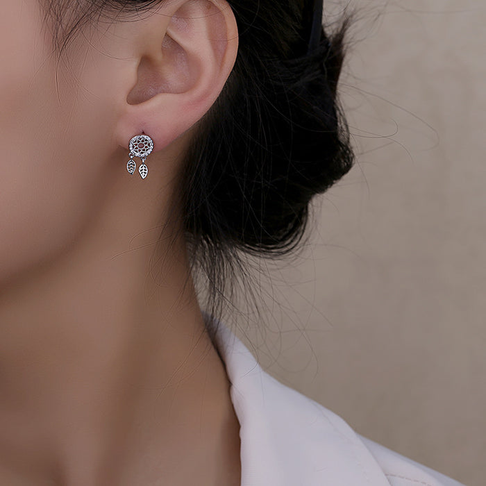 Wholesale Dream Catcher Tassel Earrings Copper Zircon Fashion Accessory
