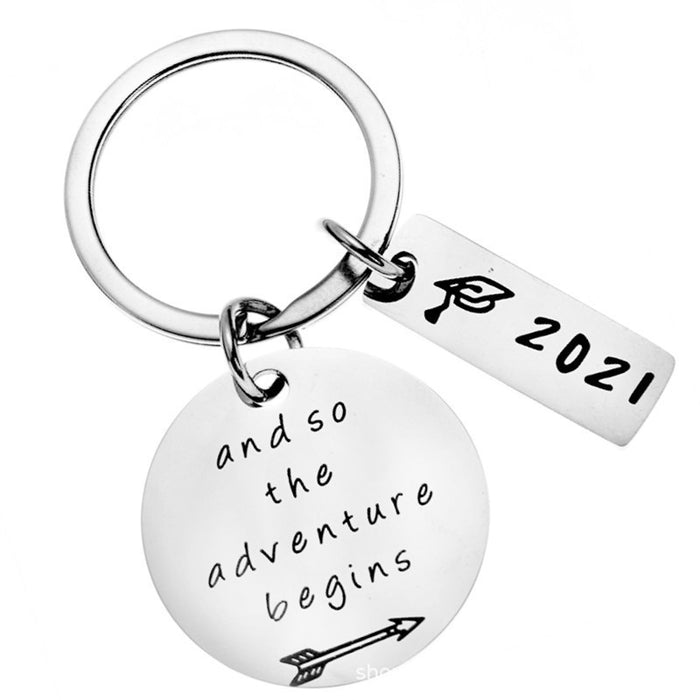 Wholesale May You Be Stainless Steel Keychain JDC-KC-TangMumao002