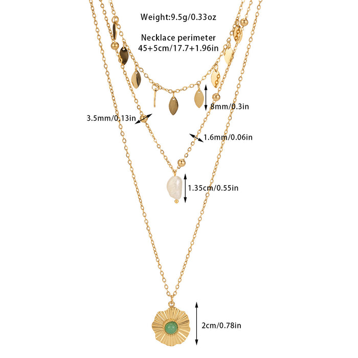 Wholesale Fashionable titanium steel necklace, versatile and high-end, multiple layered sweater chains, stainless steel necklace