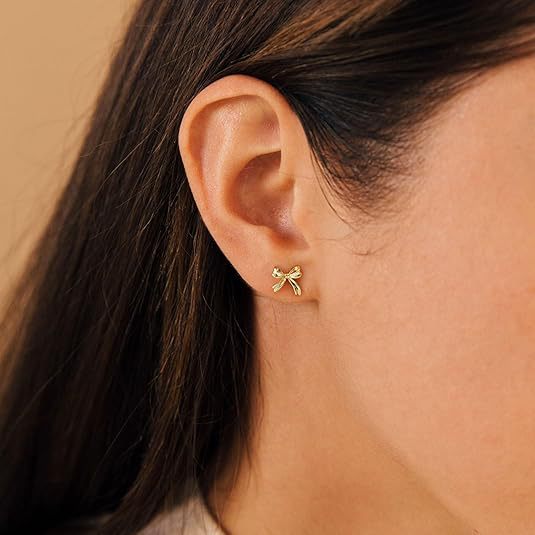 Wholesale Butterfly Knot Stud Earrings for Women Fashionable Material Plated Surface