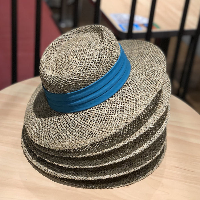 Wholesale Flat-Top Hat for Women Style British Fashion Travel Vacation Hollow Sun Hat