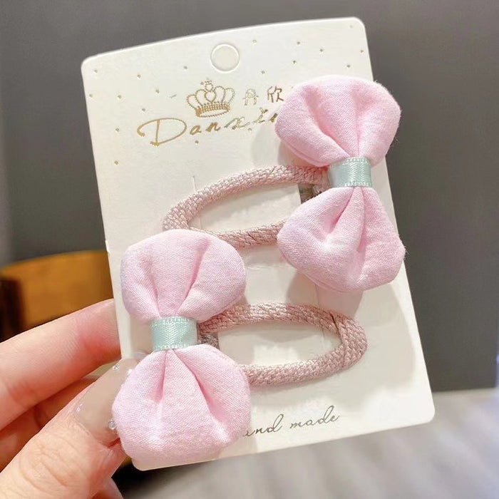 Wholesale New Children' s Hair Clip: Yellow Floral Bow Hair Accessory