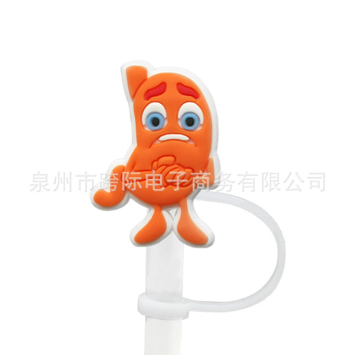 Wholesale 10pcs Silicone Medical Style Cartoon Straw Cover JDC-SCR-KuaJ006