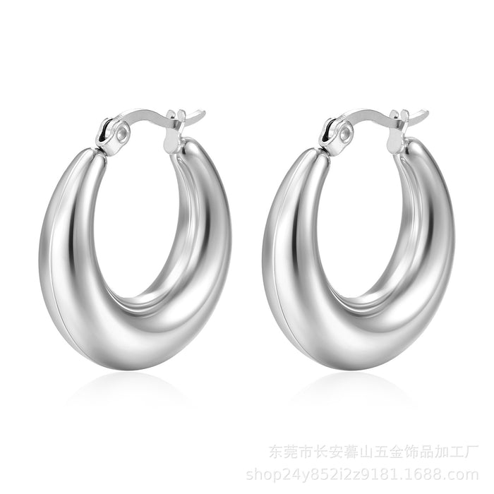 Wholesale Women's  Stainless Steel gold Plated Earrings
