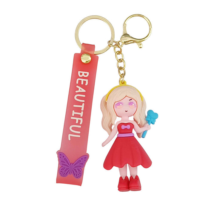 Wholesale Cartoon Silicone Doll Keychain JDC-KC-HaoXi003