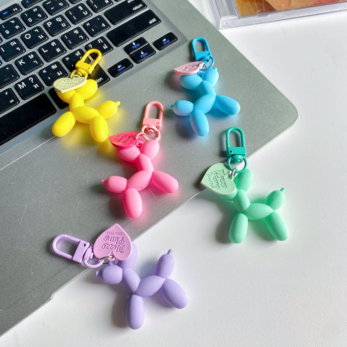 Wholesale Colorful heart-shaped balloon keychain, cartoon keychain, personalized gift, backpack decoration