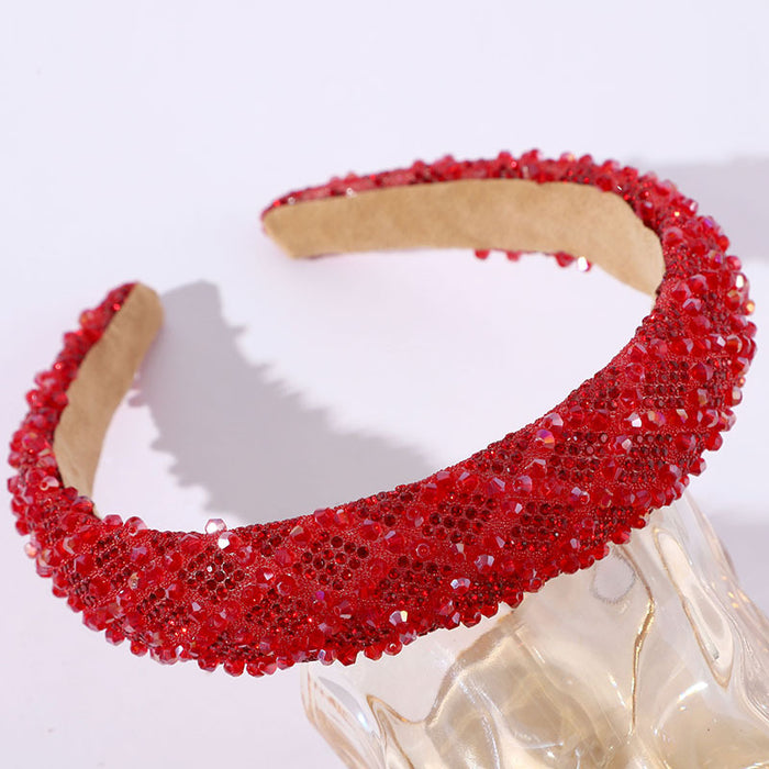 Wholesale Women' s diamond headband retro and versatile ladies evening show temperament headwear