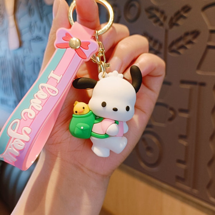 Wholesale Silicone Cartoon Cat Paw Keychain JDC-KC-MingT245