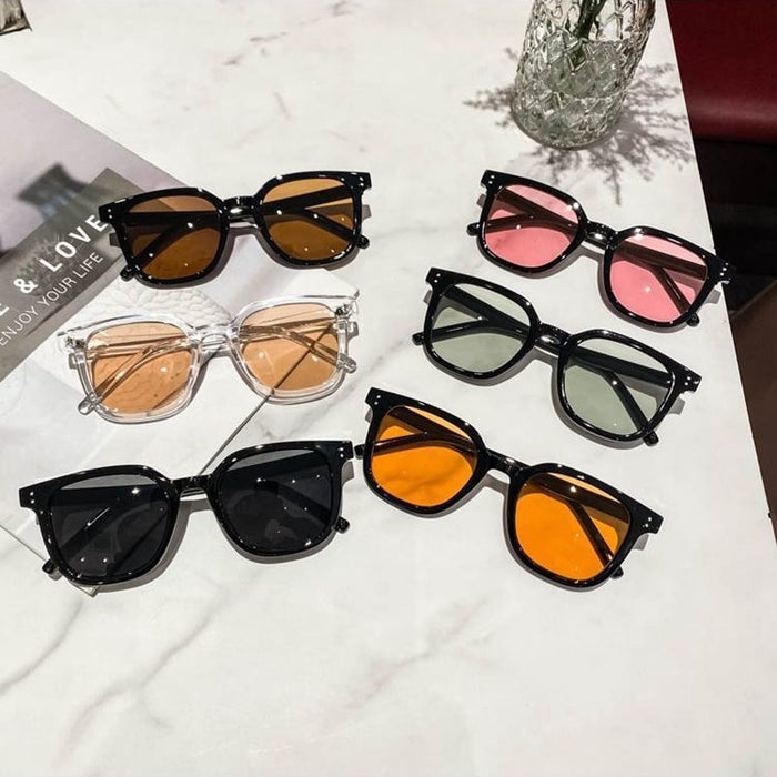 Wholesale  two-point rice nail multi-color sunglasses blush gradient sunglasses summer