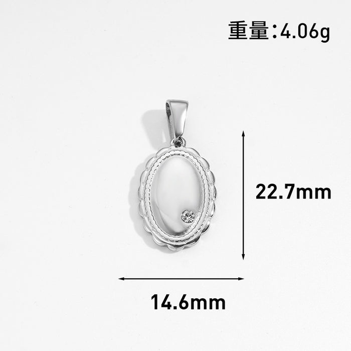 Wholesale 6pcs/set DIY Pendant Stainless Steel Plated 24K Gold Flower Heart  Geometric Jewelry Accessories