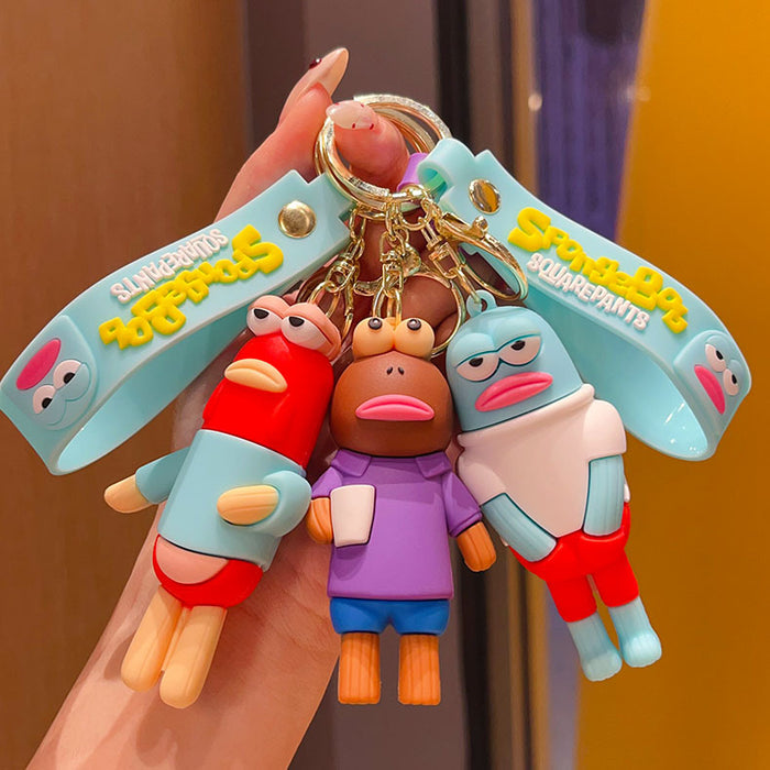 Wholesale Bikini Bottom Dumb Fish PVC Keychain Car Bag Hanging Decorative Gift