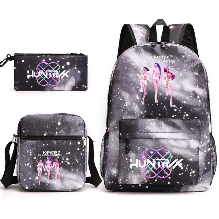 Wholesale Kpop backpack,  anime school bag , lightweight student backpack,  three-piece set