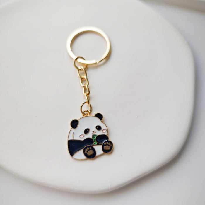 Wholesale Panda keychain  bag pendant  cartoon small gift key chain ornaments