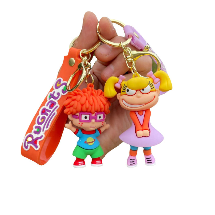 Wholesale Small soldier keychain, 3D cartoon character keychain, cute and mischievous bag pendant