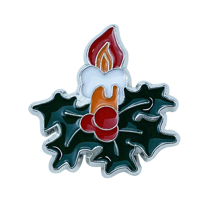 Wholesale Alloy Christmas Brooch Pin Snowman Elk Santa Tree Design Stylish Jewelry Accessory For Clothing Bags MOQ≥2