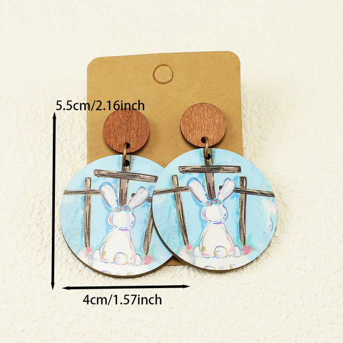 Wholesale Daily Cute Balloon Popcorn Machine Colorful Women' s Wooden Acrylic Earrings Retro Earrings