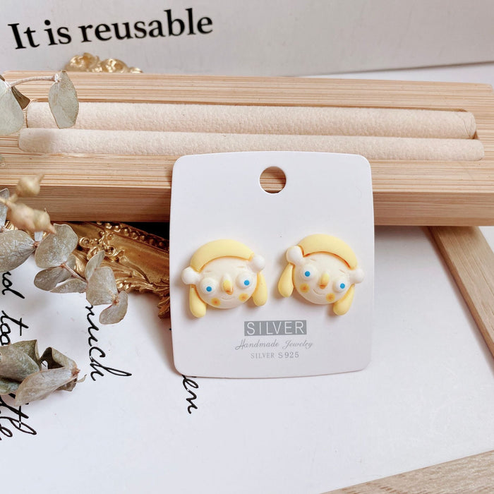 Wholesale alloy funny cute animation earrings JDC-ES-CST003