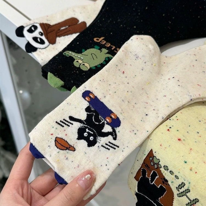 Wholesale Spring and Autumn High-value Socks Funny Cute Socks Women's Cartoon All-match Sweat-absorbent Socks