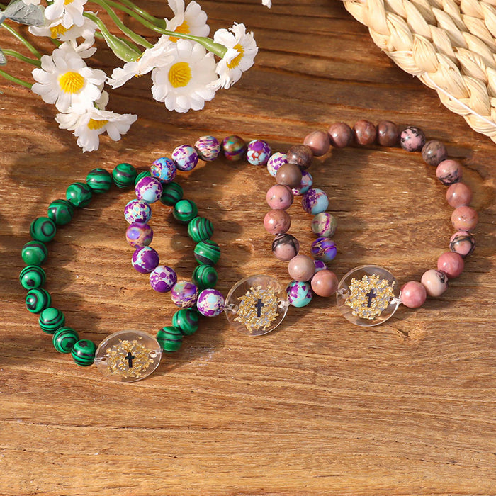 Wholesale Induction cross elastic stone bracelet niche crystal bracelet jewelry