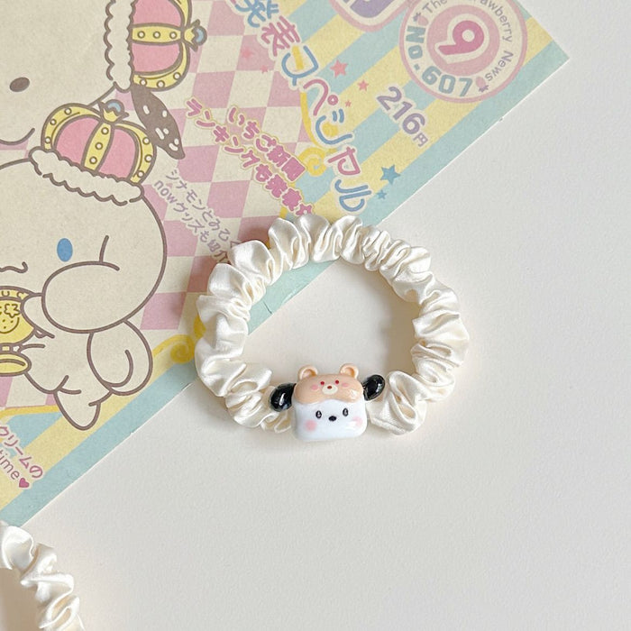 Wholesale Girl Hair Rope Hair Ring Cute Sweet Cartoon Hair Rope Bear Rubber Band Couple Hair Accessories