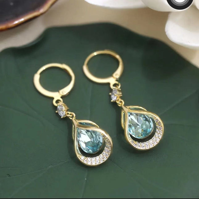 Wholesale Lake blue earrings earrings personalized earrings earrings temperament earrings