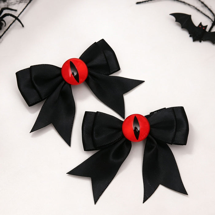 Wholesale Polyester  Devil Eye Bow Hair Clip Party Hair Accessory For Women Boutique Resale